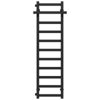 Water heated towel rail Nicolе P11 300х1200 Deffi stainless steel (Black, Side left connection)