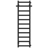 Water heated towel rail Nicolе P11 300х1200 Deffi stainless steel (Black, Side right connection)