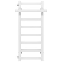 Water heated towel rail Nicolе P8 300х800 Deffi stainless steel (White, Side left connection)