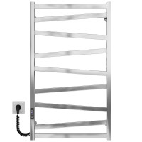 Electric heated towel rail Alpha P9 500х900 Deffi stainless steel (Chrome, JD04, Left connection)