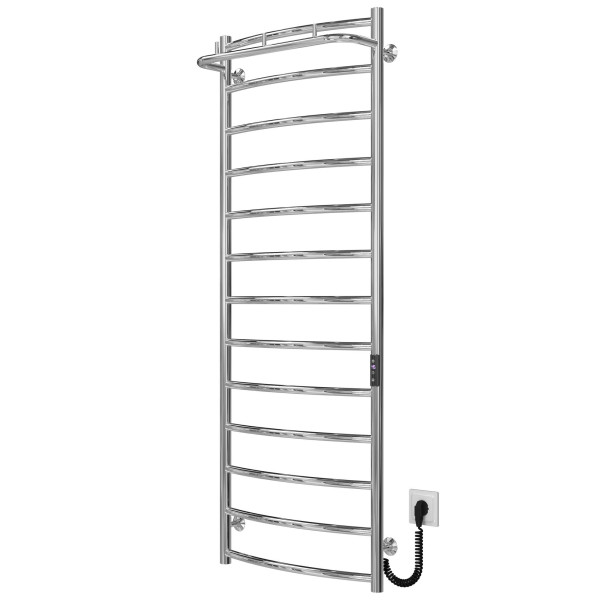 Buy electric heated towel rail Classic N P13 500х1400 Deffi stainless steel (Chrome, JD03, Right connection)