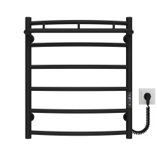 Electric heated towel rail Classic N P6 500х600 Deffi stainless steel (Black, JD03, Right connection)