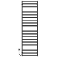 Elektrischer Handtuchwärmer Lima P30 600х1800 Deffi edelstahl (Schwarz, JD04, Linker Anschluss)