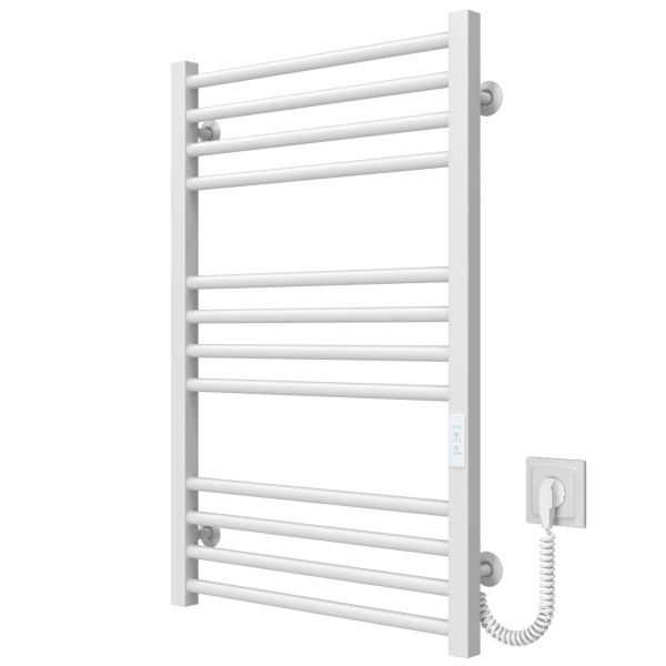 Buy electric heated towel rail Lima P12 500х800 Deffi stainless steel (White, WD04, Right connection)