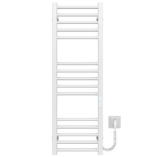 Electric heated towel rail Lima P15 400х1000 Deffi stainless steel (White, WD04, Right connection)