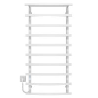 Electric heated towel rail Lotos P10 400х1200 Deffi stainless steel (White, WD04, Left connection)