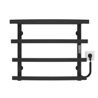 Elektrischer Handtuchwärmer Lotos P4 400х500 Deffi edelstahl (Schwarz, JD04, Richtige Verbindung)