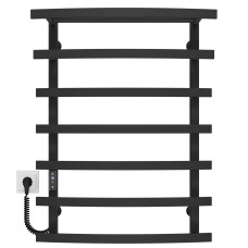 Elektrischer Handtuchwärmer Lotos P7 400х800 Deffi edelstahl (Schwarz, JD04, Linker Anschluss)