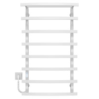 Elektrischer Handtuchwärmer Lotos P8 400х1000 Deffi edelstahl (Weiss, WD04, Linker Anschluss)