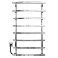 Electric heated towel rail Lotos P8 400х1000 Deffi stainless steel (Chrome, JD04, Left connection)
