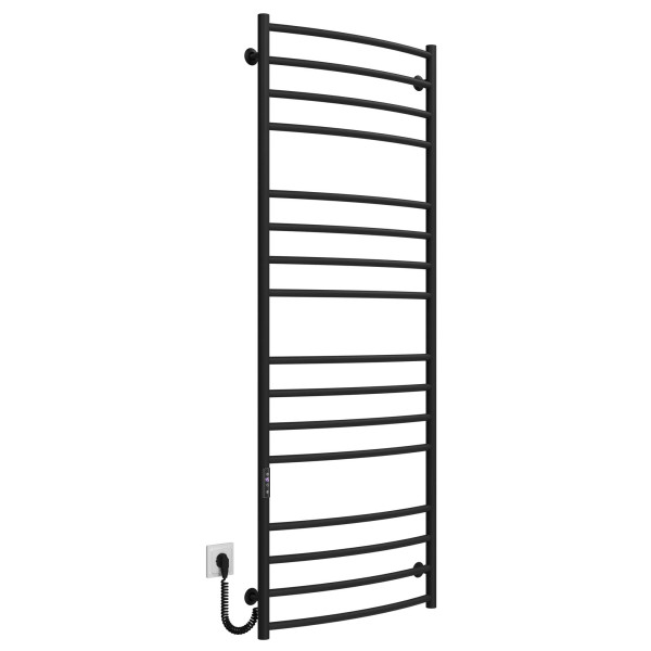 Buy electric heated towel rail Classic Elite P16 600х1600 Deffi stainless steel (Black, JD03, Left connection)