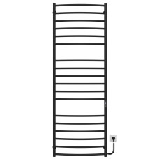 Electric heated towel rail Classic Elite P18 600х1800 Deffi stainless steel (Black, JD03, Right connection)