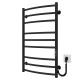 Buy electric heated towel rail Classic Elite P9 400х800 Deffi stainless steel (Black, JD03, Right connection)