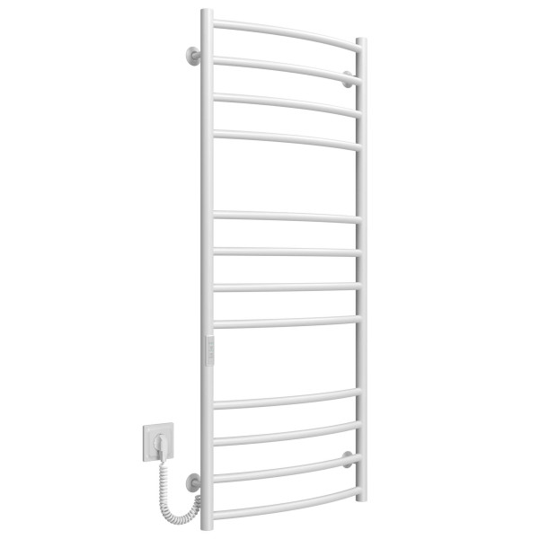 Buy electric heated towel rail Classic Elite P12 500х1200 Deffi stainless steel (White, WD03, Left connection)