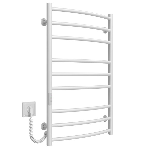 Buy electric heated towel rail Classic Elite P9 400х800 Deffi stainless steel (White, WD03, Left connection)
