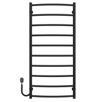 Elektrischer Handtuchwärmer Classic P10 500х1100 Deffi edelstahl (Schwarz, EF16, Linker Anschluss)