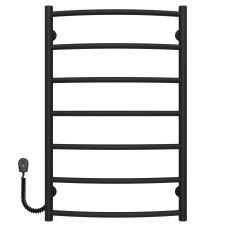 Electric heated towel rail Classic P7 500х800 Deffi stainless steel (Black, EF16, Left connection)