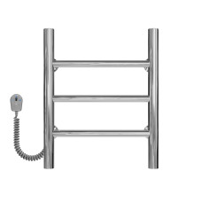 Electric heated towel rail Orion P3 300х400 Deffi stainless steel (Chrome, EF16, Left connection)