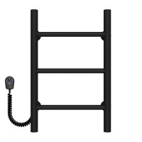Elektrischer Handtuchwärmer Orion P3 300х500 Deffi edelstahl (Schwarz, EF16, Linker Anschluss)