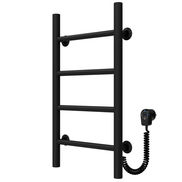 Buy electric heated towel rail Orion P4 200х600 Deffi stainless steel (Black, EF16, Right connection)