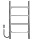 Buy electric heated towel rail Orion P4 400х600 Deffi stainless steel (Chrome, EF16, Left connection)