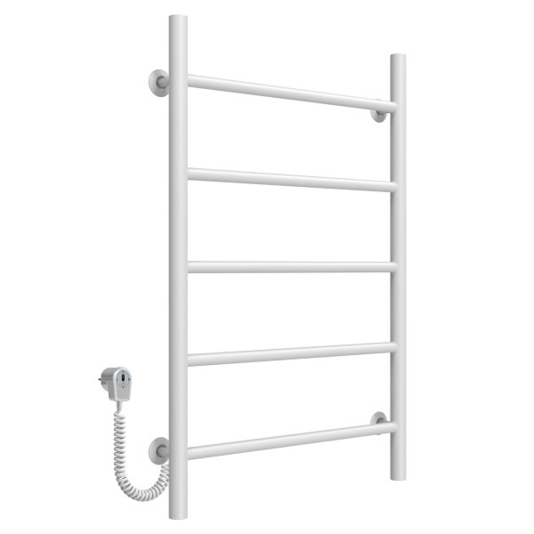 Buy electric heated towel rail Orion P5 500х800 Deffi stainless steel (White, EF16, Left connection)