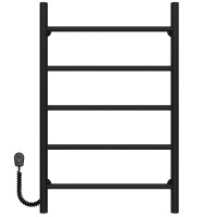 Electric heated towel rail Orion P5 500х800 Deffi stainless steel (Black, EF16, Left connection)