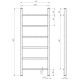 Buy electric heated towel rail Orion P6 400х1000 Deffi stainless steel (Black, EF16, Right connection)