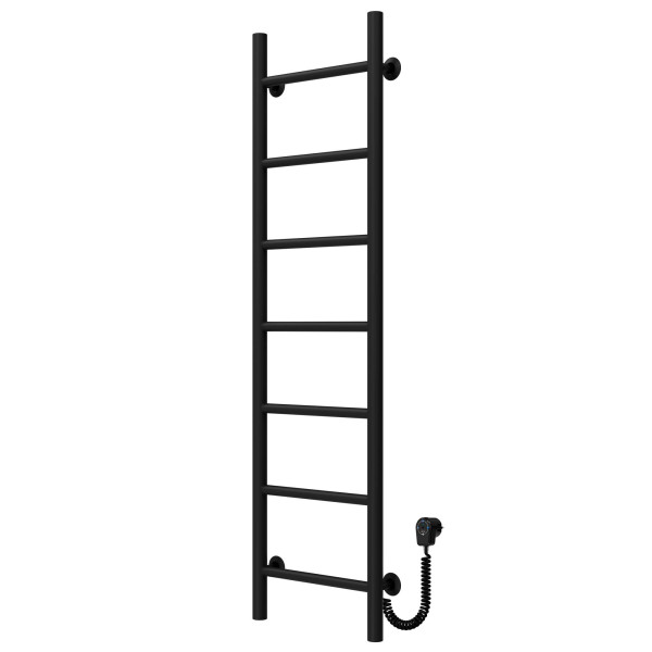 Buy electric heated towel rail Orion P7 200х1200 Deffi stainless steel (Black, EF16, Right connection)