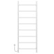 Buy electric heated towel rail Orion P8 500х1400 Deffi stainless steel (White, EF16, Left connection)