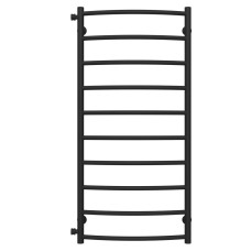 Water heated towel rail Classic P10 500х1100 Deffi stainless steel (Black, Side left connection)