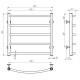 Buy water heated towel rail Classic P5 500х500 Deffi stainless steel (White, Side left connection)