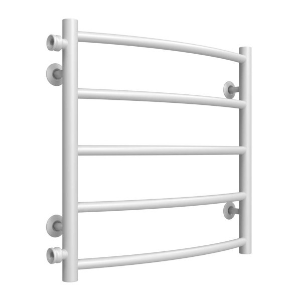 Buy water heated towel rail Classic P5 500х500 Deffi stainless steel (White, Side left connection)