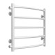 Buy water heated towel rail Classic P5 500х500 Deffi stainless steel (White, Side left connection)