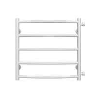 Water heated towel rail Classic P5 500х500 Deffi stainless steel (White, Side right connection)