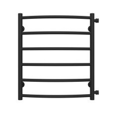 Wasserbeheizter Handtuchhalter Classic P6 500х600 Deffi edelstahl (Schwarz, Seitlicher rechter Anschluss)