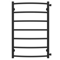 Water heated towel rail Classic P7 500х800 Deffi stainless steel (Black, Side right connection)
