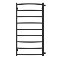 Water heated towel rail Classic P9 500х1000 Deffi stainless steel (Black, Side right connection)