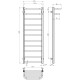 Elektrischen Handtuchwärmer kaufen Lux Hotel P11 400х1200 Deffi edelstahl (Chrom, JD04, Linker Anschluss) 