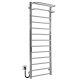 Buy electric heated towel rail Lux Hotel P13 400х1400 Deffi stainless steel (Chrome, JD04, Left connection)