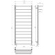 Buy electric heated towel rail Lux Hotel P13 600х1400 Deffi stainless steel (White, WD04, Left connection)