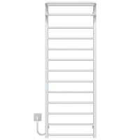 Elektrischer Handtuchwärmer Lux Hotel P13 600х1400 Deffi edelstahl (Weiss, WD04, Linker Anschluss)