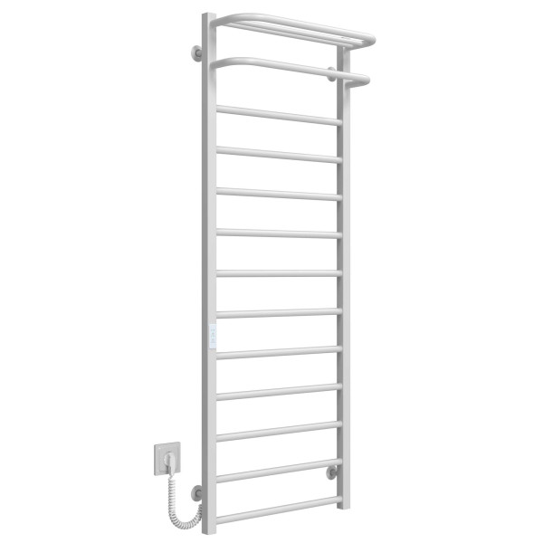 Buy electric heated towel rail Lux Hotel P13 600х1400 Deffi stainless steel (White, WD04, Left connection)
