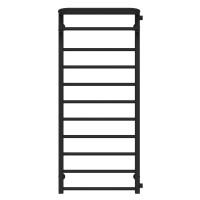 Water heated towel rail Lux Hotel P11 500х1200 Deffi stainless steel (Black, Side right connection)
