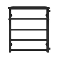 Water heated towel rail Lux Hotel P5 500х600 Deffi stainless steel (Black, Side right connection)