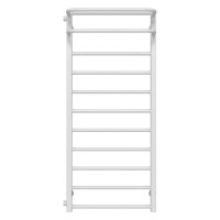 Water heated towel rail Lux Hotel P11 500х1200 Deffi stainless steel (White, Side left connection)