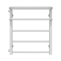 Water heated towel rail Lux Hotel P5 500х600 Deffi stainless steel (White, Side left connection)