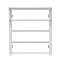 Water heated towel rail Lux Hotel P5 500х600 Deffi stainless steel (White, Bottom connection)