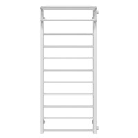 Water heated towel rail Lux Hotel P11 400х1200 Deffi stainless steel (White, Side right connection)