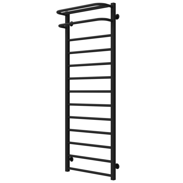 Buy water heated towel rail Lux Hotel P13 600х1400 Deffi stainless steel (Black, Bottom connection)